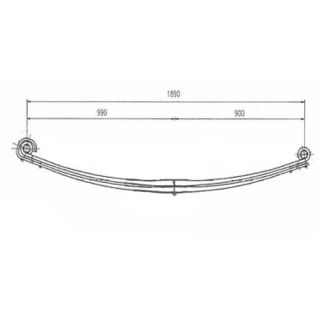 Front leaf spring 09688000 package for Volvo